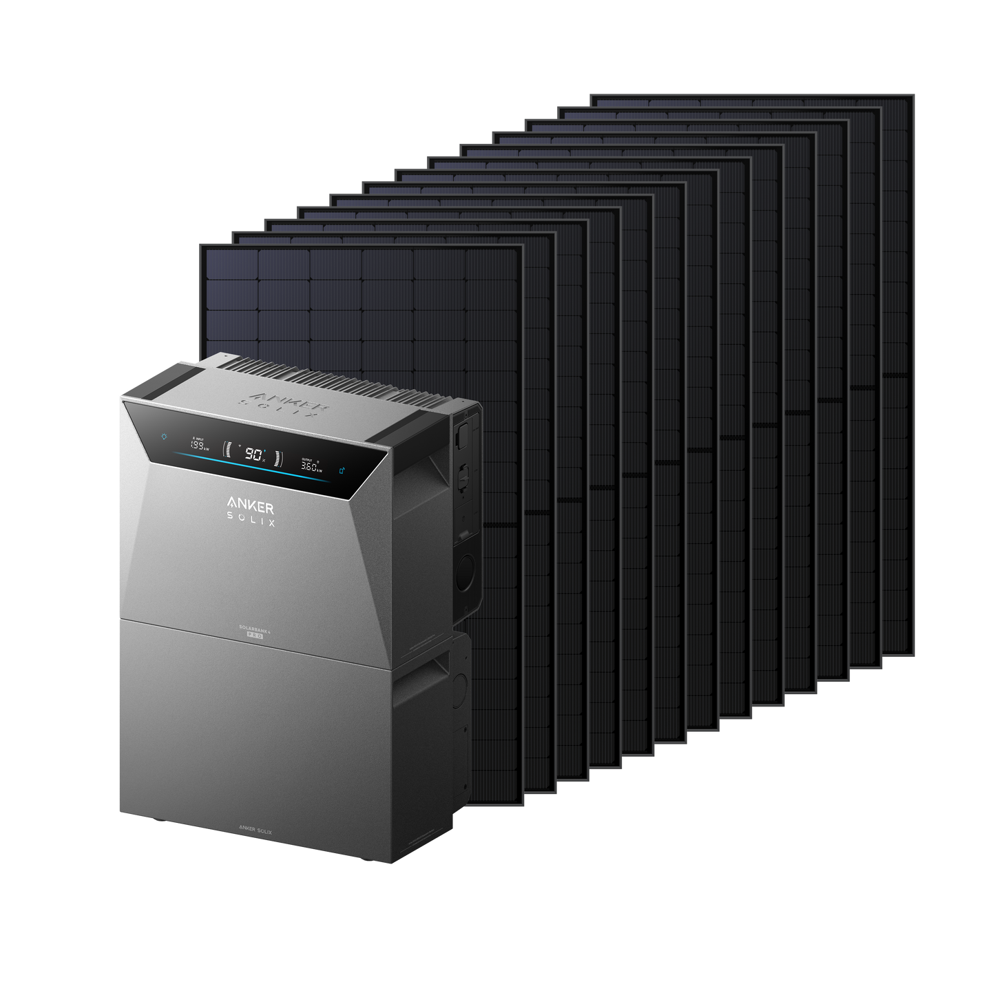 Anker SOLIX Solarbank 4 E5000 Pro + Bifaciale Zonnepanelen + BP5000 uitbreidingsbatterij