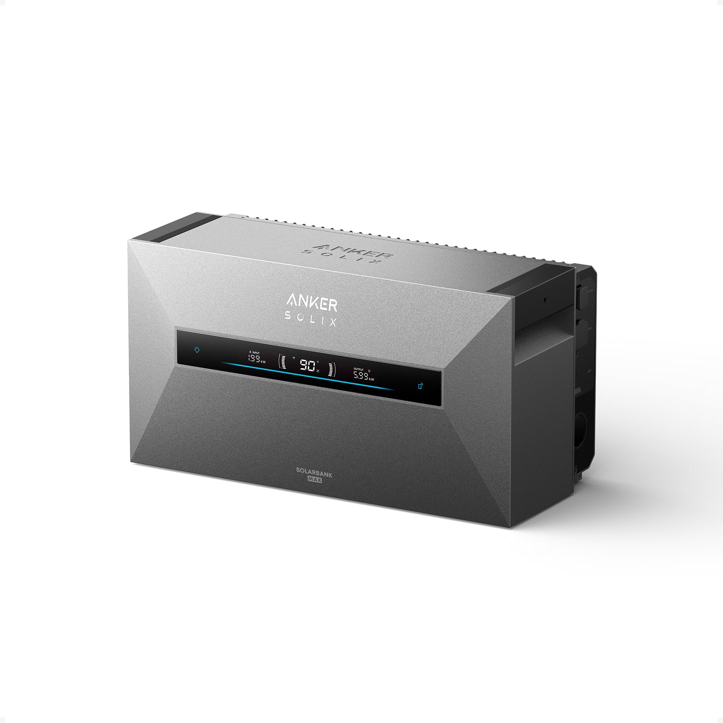 Anker SOLIX Solarbank Max AC, Balkonkrachtwerk met Opslag 7kWh 3600W, Alles-in-één Plug&Play Thuisaccu, 10000 Cycli, 5 Min Installatie, Zonnepaneel met Omvormer