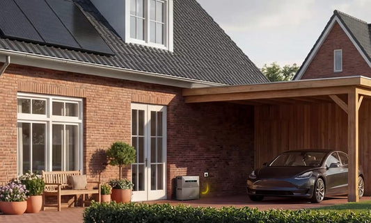 Zonnepaneel en batterij