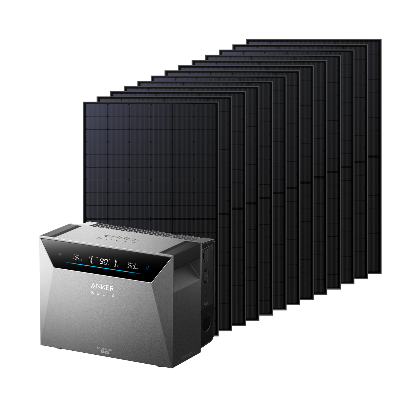 Anker SOLIX Solarbank 4 E5000 Pro + Bifaciale Zonnepanelen + BP5000 uitbreidingsbatterij