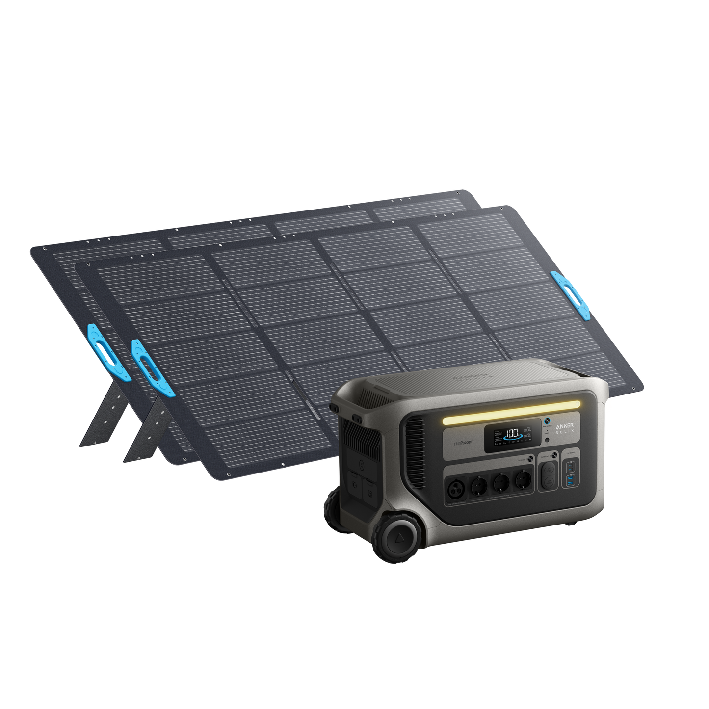 Anker SOLIX F3000 Draagbare Powerstation met 2× 400W Zonnepanelen