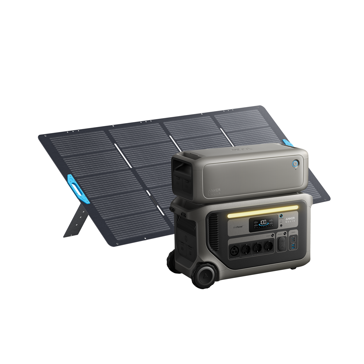 Anker SOLIX F3000 Draagbare Powerstation met BP3000 Uitbreidingsaccu en 400W Zonnepaneel